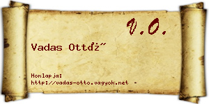 Vadas Ottó névjegykártya